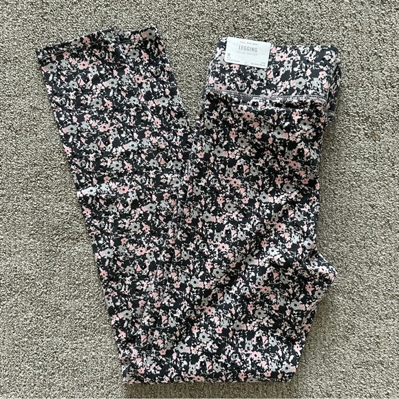 Aerie Leggings Chill Play Move Floral Pull On Stretch Waist Leggings Medium - Picture 10 of 10